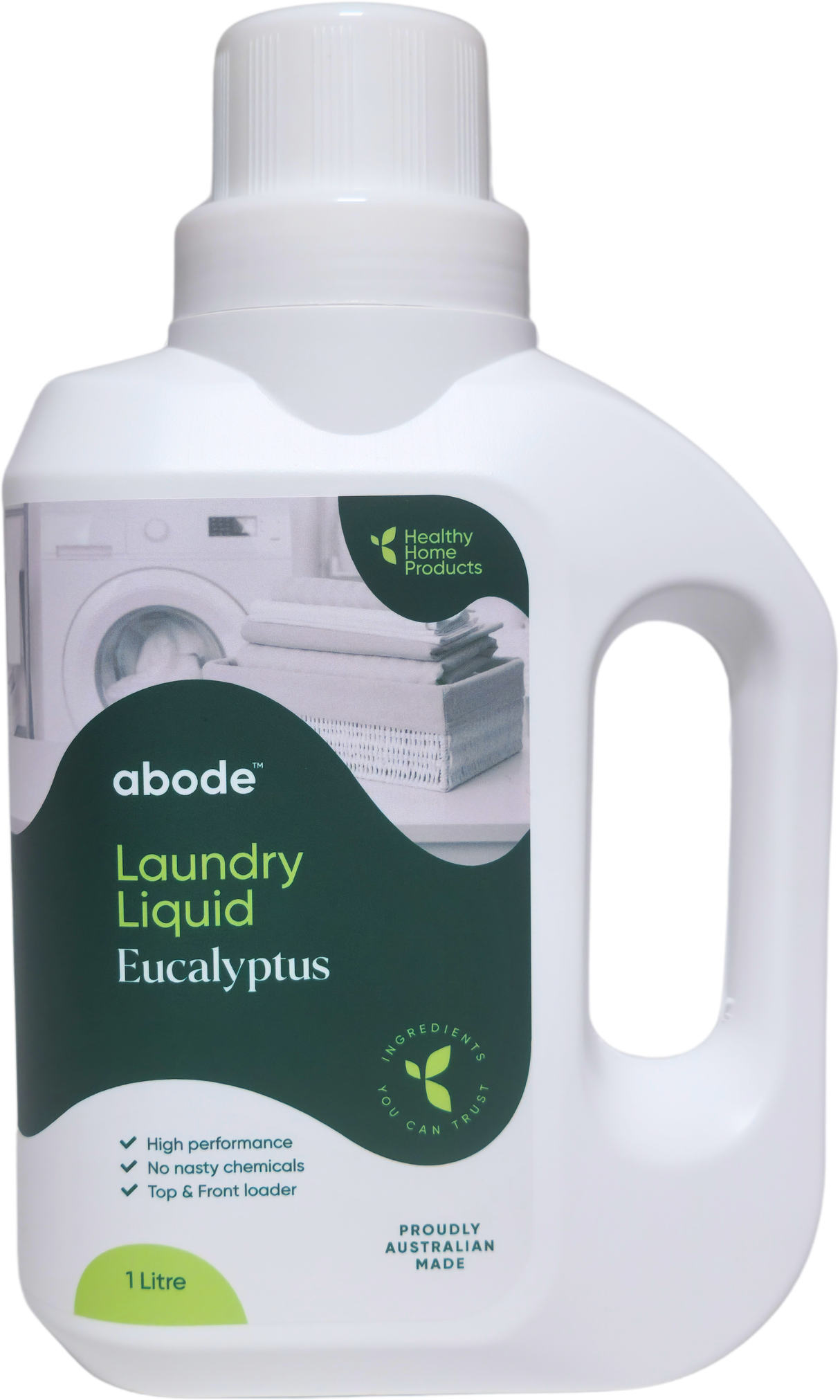 Abode Laundry Liquid (Front & Top Loader) Blue Mallee Eucalyptus 1L