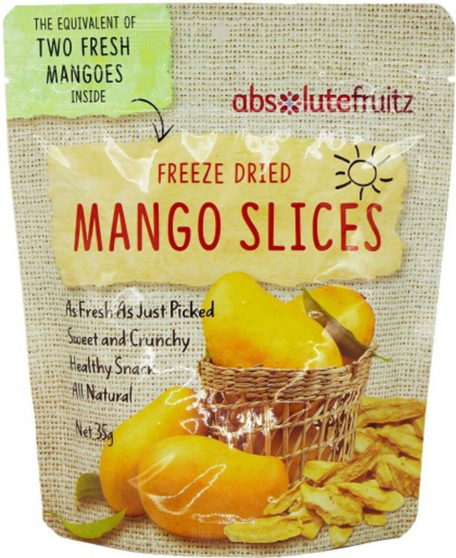 Absolutefruitz Freeze Dried Mango – Two Mangoes 35g Front