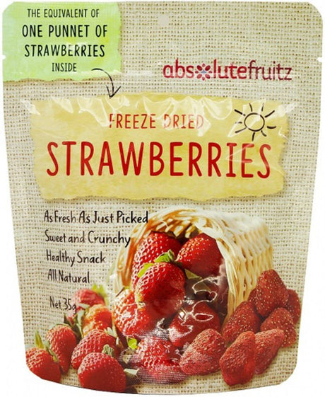 Absolutefruitz Freeze Dried Strawberry – One Punnet 35g Front