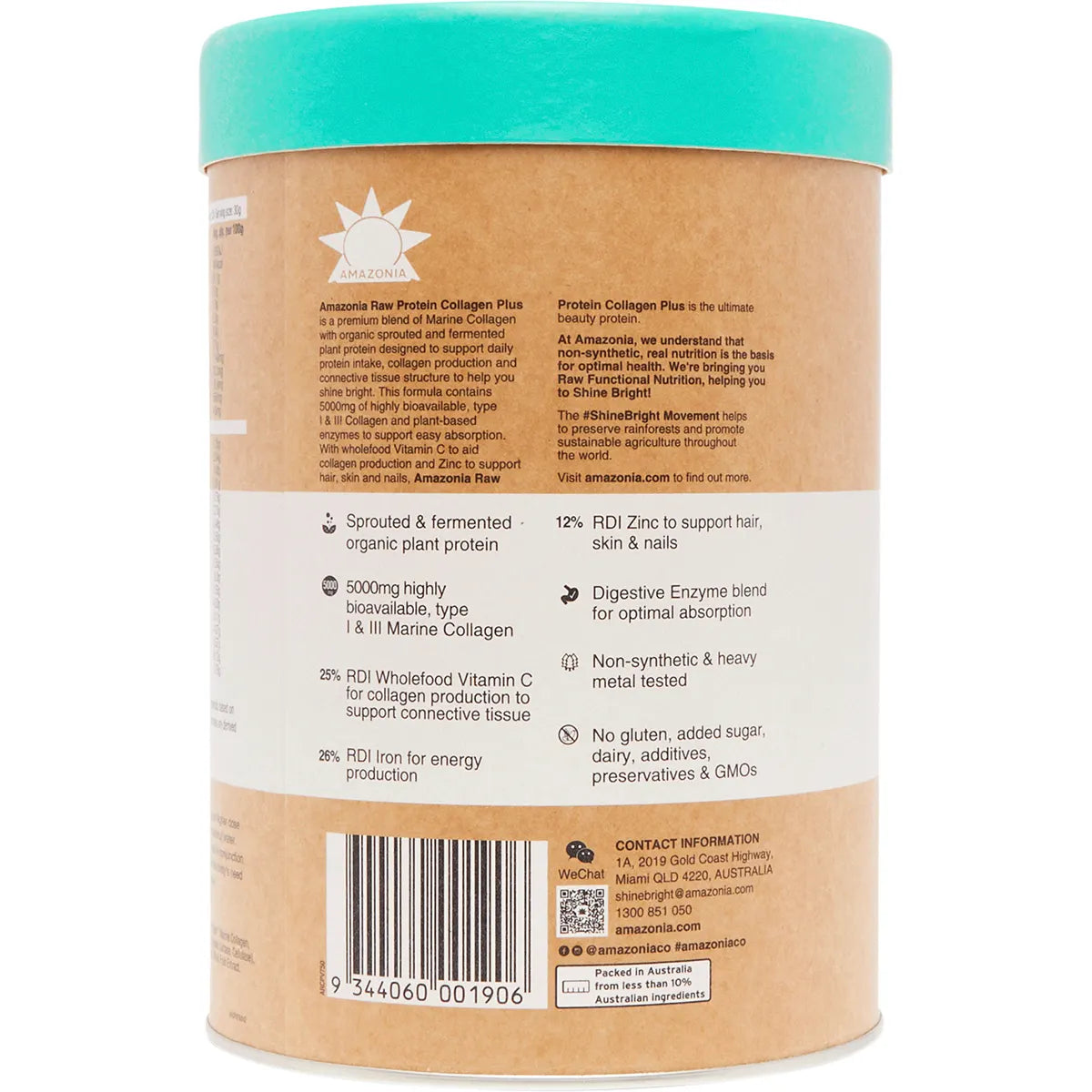 Amazonia Raw Protein Collagen Plus Vanilla Maple