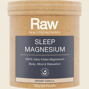 Amazonia Raw Sleep Magnesium Dreamy Vanilla 100g Front