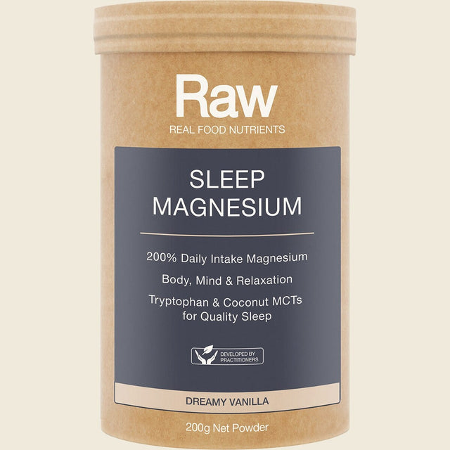 Amazonia Raw Sleep Magnesium Dreamy Vanilla 200g Front