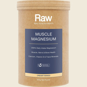 Amazonia Raw Muscle Magnesium Creamy Mango 500g Front