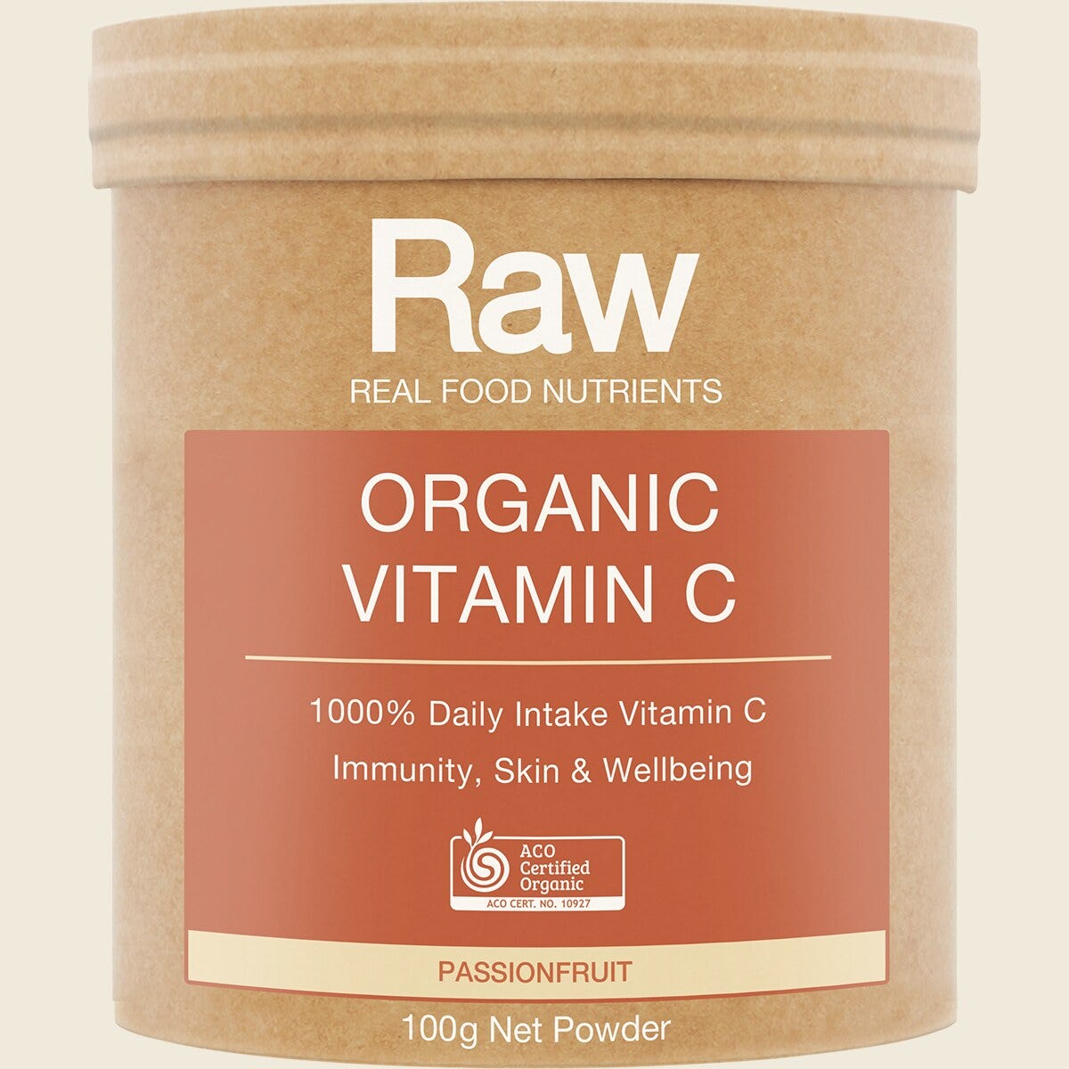 Amazonia Raw Organic Vitamin C Passionfruit 100g Front