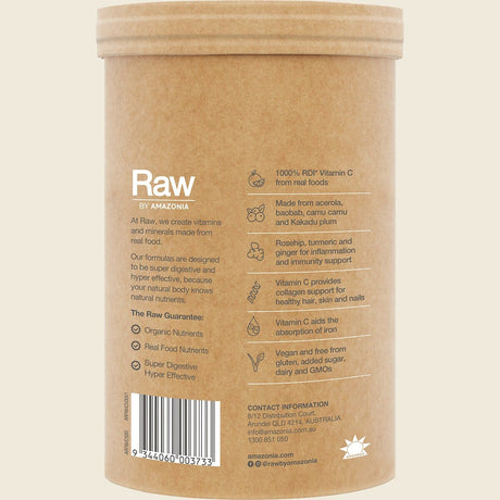 Amazonia Raw Organic Vitamin C Passionfruit Back