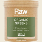 Amazonia Raw Organic Greens Vanilla Mint 100g Front