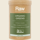 Amazonia Raw Organic Greens Vanilla Mint 200g Front