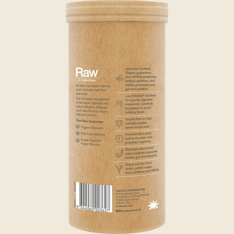 Amazonia Raw Organic Fibre Unflavoured  300g Back
