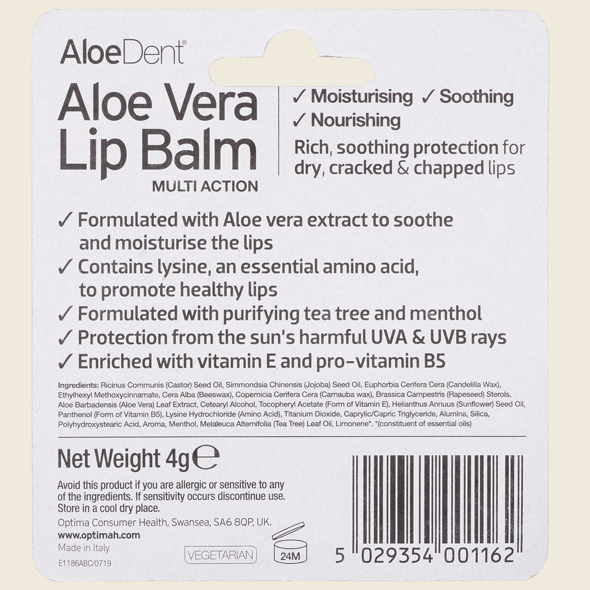 Aloe Dent  Lip Balm Aloe Vera 4g