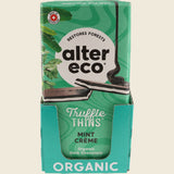 Alter Eco Chocolate Organic Mint Creme Dark Truffle Thins – display packaging