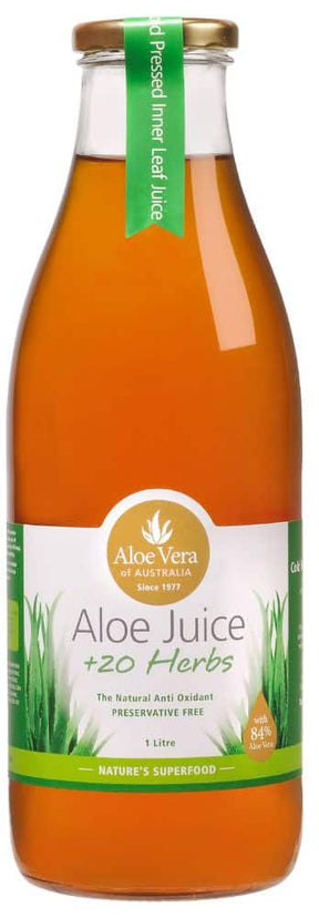 Aloe Vera Aloe Juice +20 Australian Herbs 1L Front