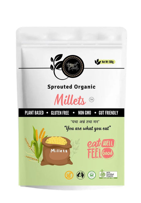 Ancient Rituals Certified Organic Sprouted Millet 500g front