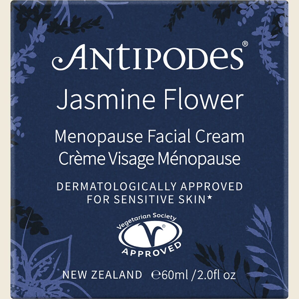 Antipodes Jasmine Flower Menopause Facial Cream 60ml Box Front