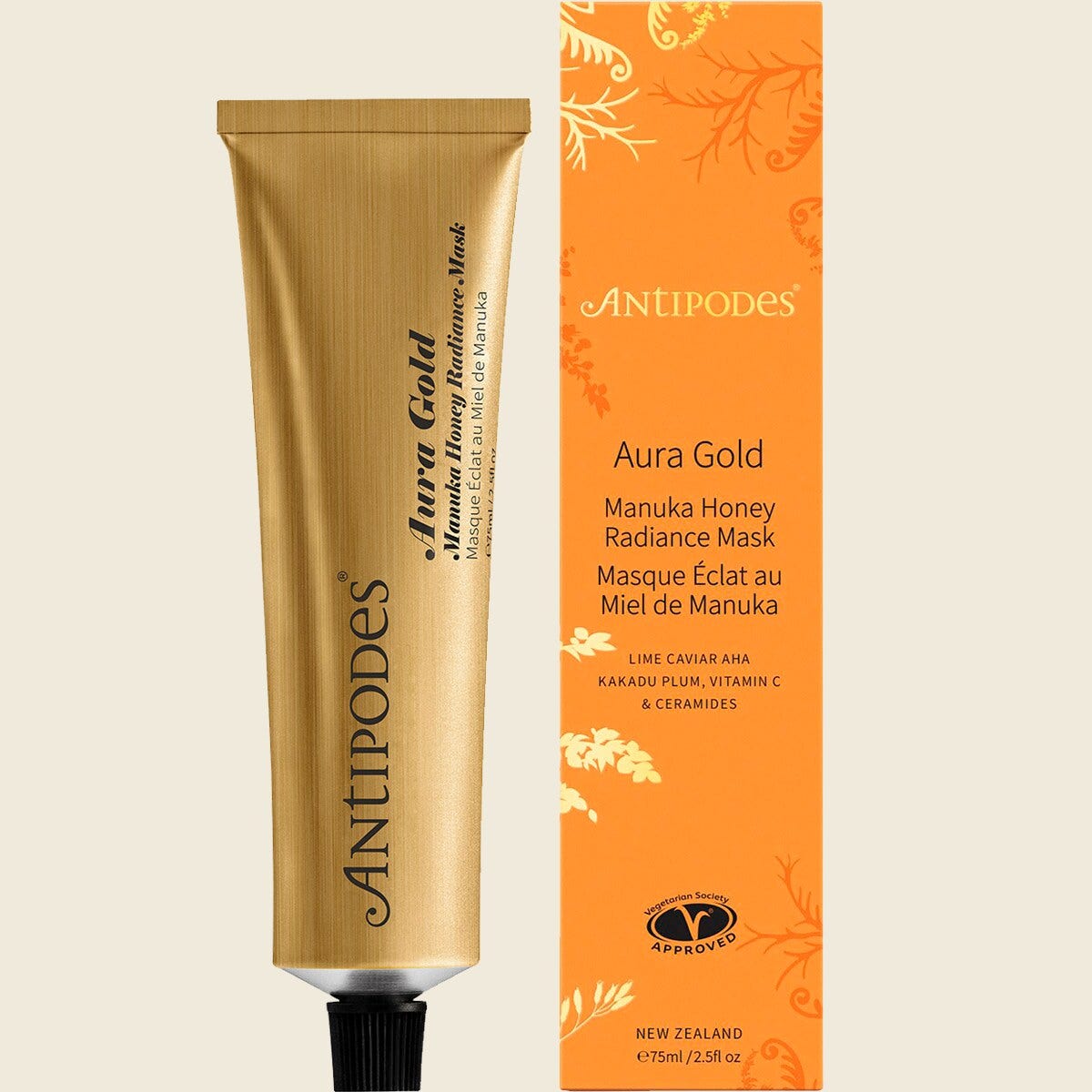 Antipodes Aura Gold Manuka Honey Radiance Mask 75ml Combo