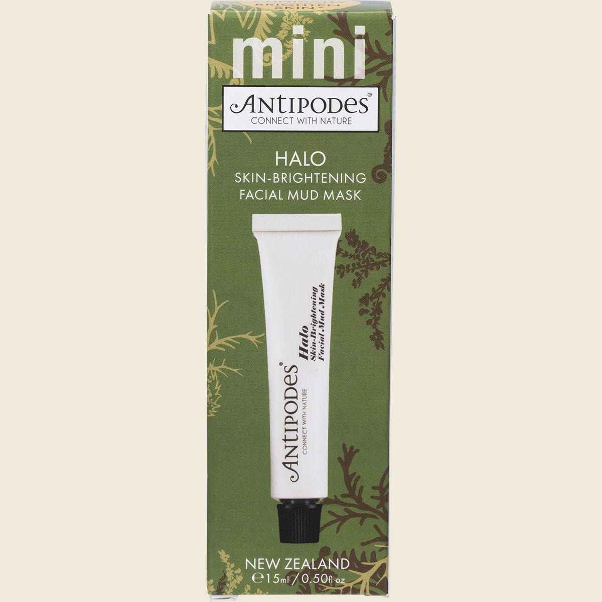 Antipodes Halo Skin-Brightening Facial Mud Mask Mini 15ml Box Front