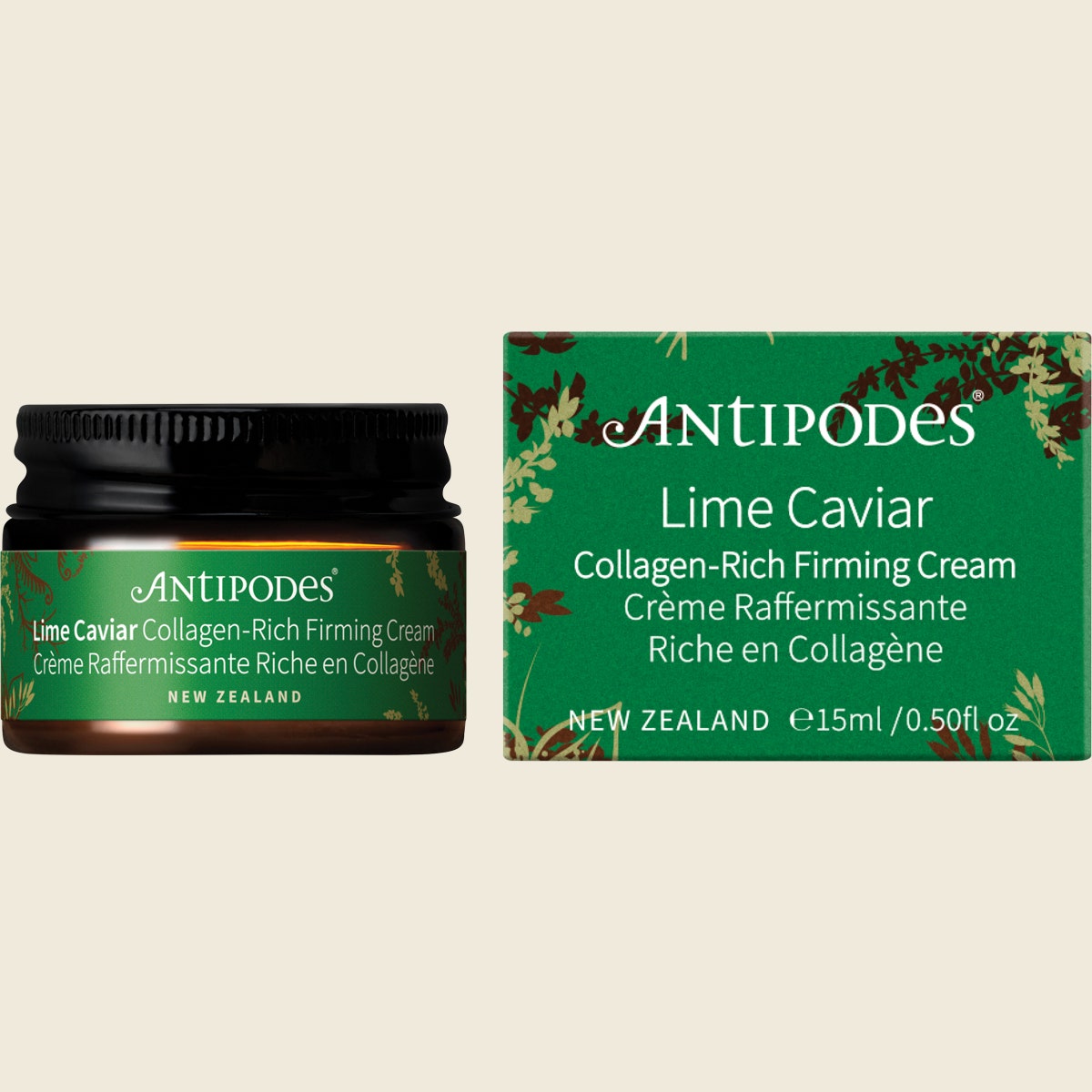 Antipodes Lime Caviar Collagen-Rich Firming Cream Mini 15ml Combo