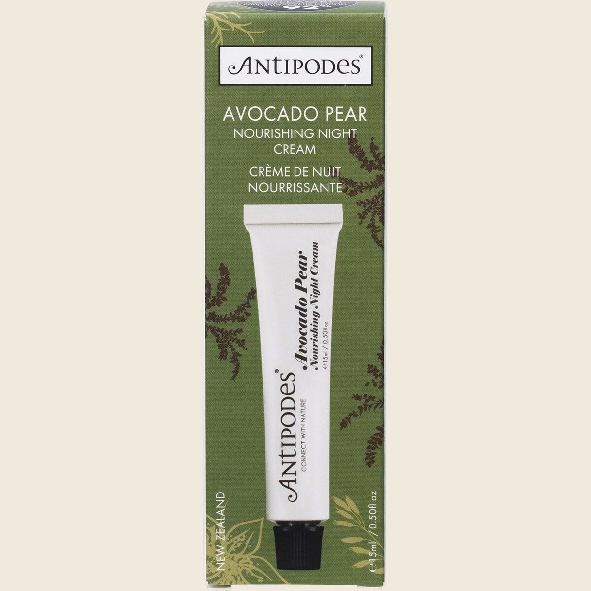 Antipodes Avocado Pear Nourishing Night Cream Mini 15ml Box Front