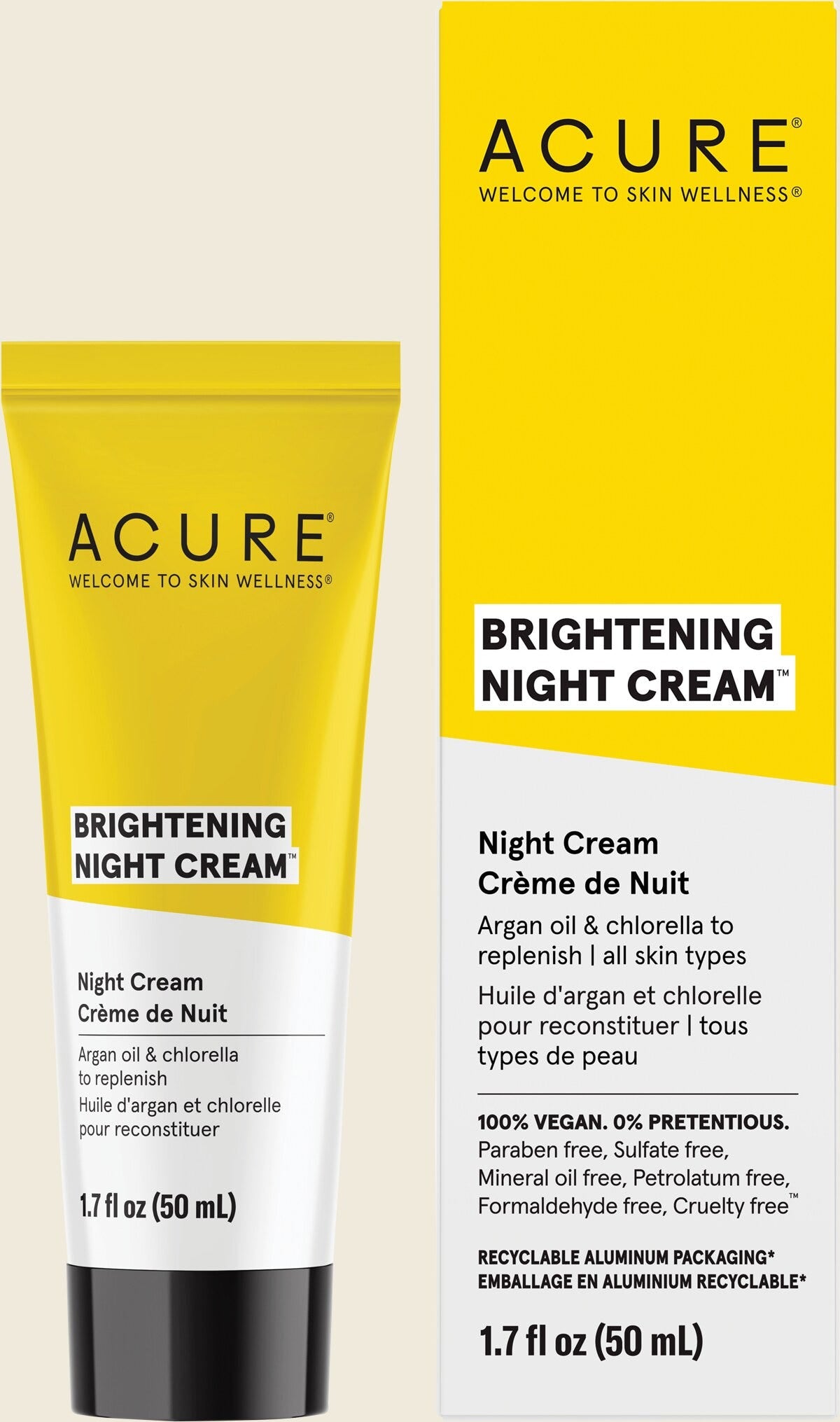 Acure Brilliantly Brightening Night Cream - 50ml
