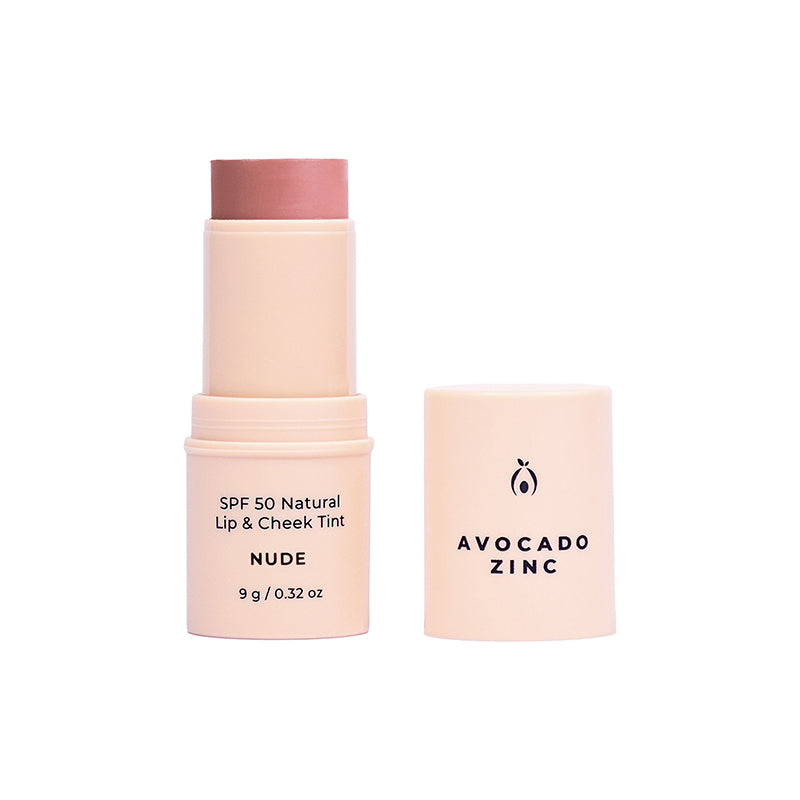 Avocado Zinc SPF50 Natural Lip & Cheek Tint Nude 9g