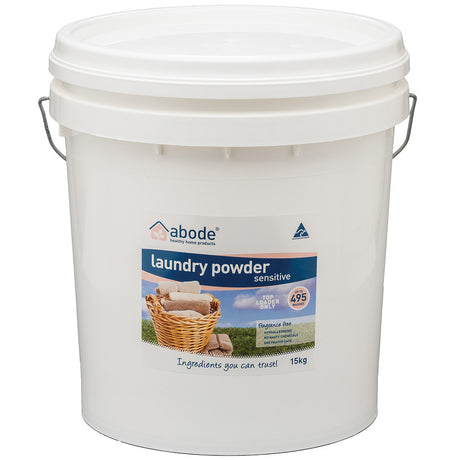 Abode Laundry Powder Front & Top Loader Zero Bucket 15kg front