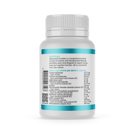 Micronutrition Advanced B Complex 60 Vege Caps Back