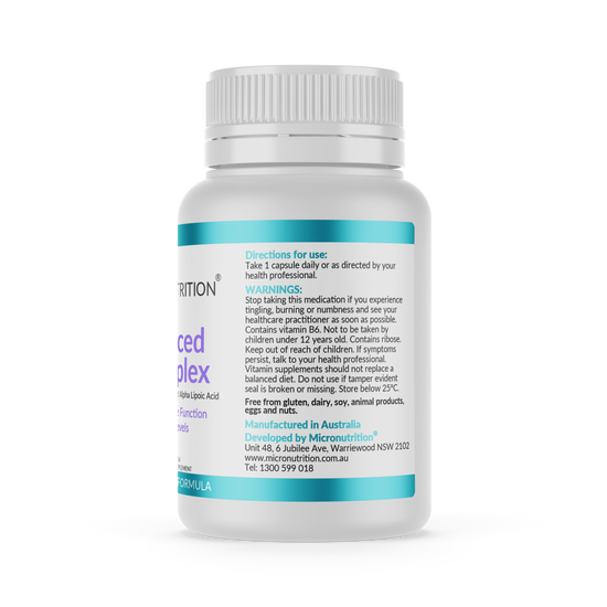 Micronutrition Advanced B Complex 60 Vege Caps Side