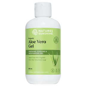 Natures Sunshine Organic Aloe Vera Gel 236ml Front
