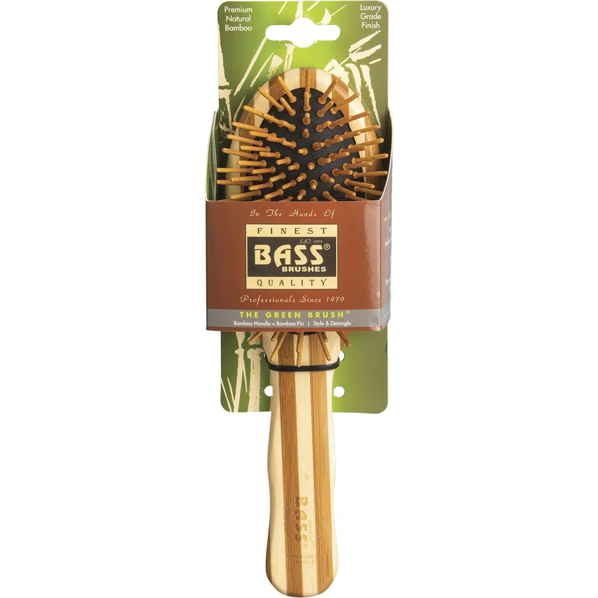 Bass Brushes Bamboo Wood Hair Brush Large Oval
