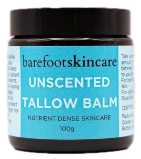 Barefoot Skincare Tallow Balm Unscented 100g Front