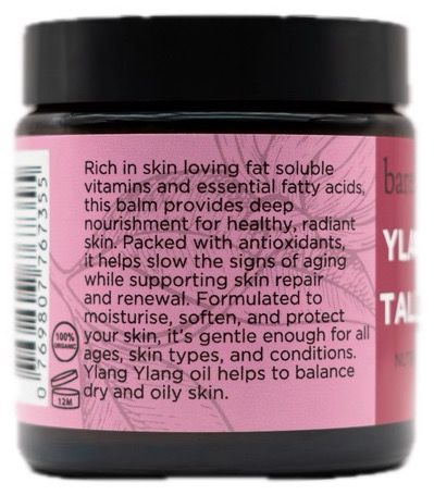 Barefoot Skincare Tallow Balm Ylang Ylang 100g Side