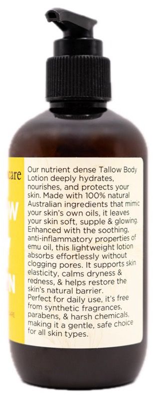 Barefoot Skincare Tallow Body Lotion 195gm Side 