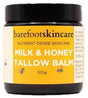 Barefoot Skincare Tallow Balm Milk & Honey 100ml Front