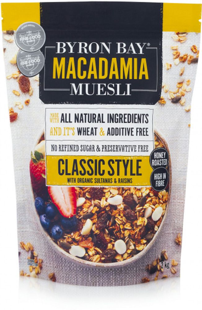 Byron Bay Macadamia Muesli Classic Style 2kg Front