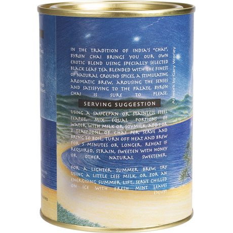 Byron Chai Indian Spiced Tea 200g left side view