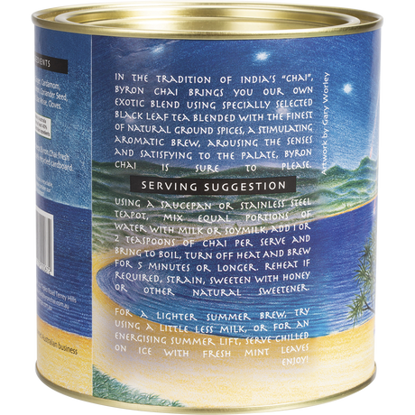 Byron Chai Indian Spiced Tea 500g left side view