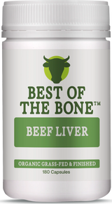 Best of the Bone Organic Beef Liver Nutrient Dense Superfood 180c
