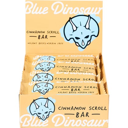 Blue Dinosaur Cinnamon Scroll Snack Bar 12x45g