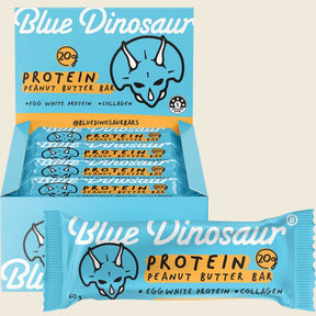 Blue Dinosaur Peanut Butter Protein Bar 60g Pack of 12 Combo 