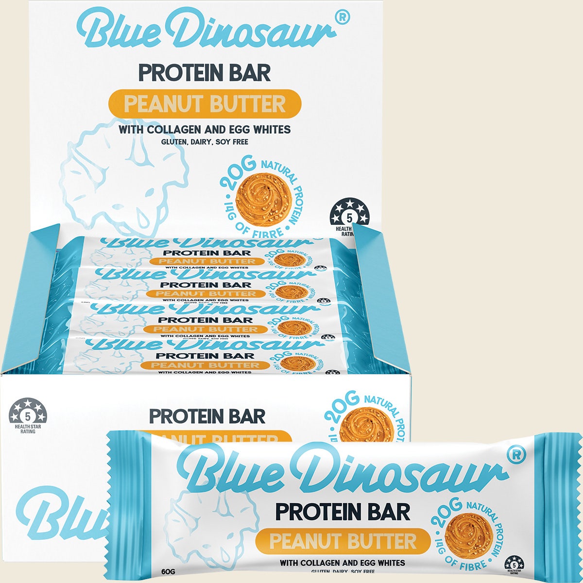 Blue Dinosaur Peanut Butter Protein Bar 60g 12-pack