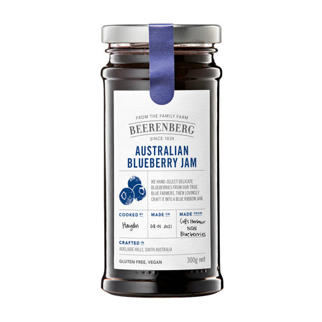 Beerenberg All Natural Blueberry Jam 300g Front