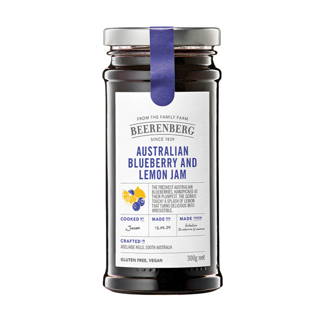 Beerenberg Australian Blueberrry & Lemon Jam 300g Front