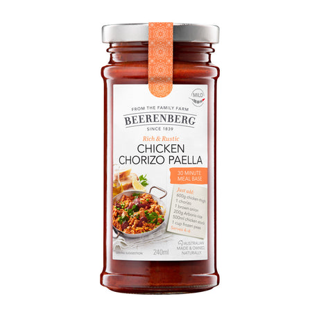 Beerenberg Chicken Chorizo Paella Meal Base 240 mL Front