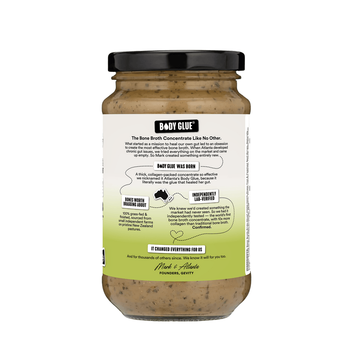 Gevity Rx Lemon & Herb Bone Broth Concentrate 390g product usage information graphic