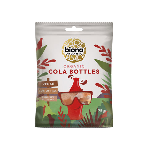 Biona Organic Confection Cola Bottles Org 75g x10 packs
