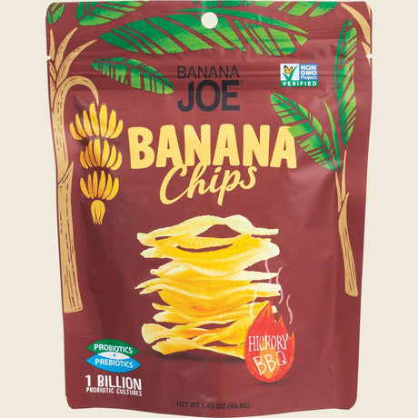 Banana Joe Banana Chips Hickory Bbq 46.8g Pack of 6 Front