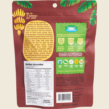 Banana Joe Banana Chips Hickory Bbq 46.8g Pack of 6 Back