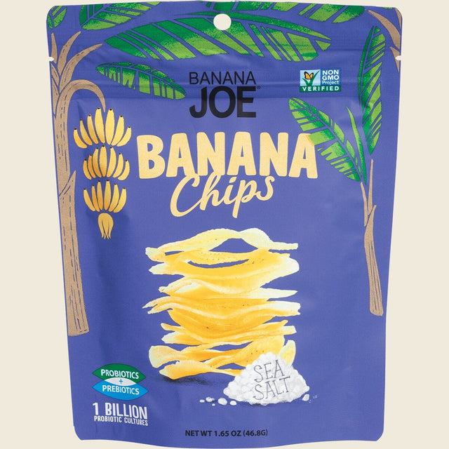  Banana Joe Banana Chips Sea Salt 46.8g Pack of 6 Front