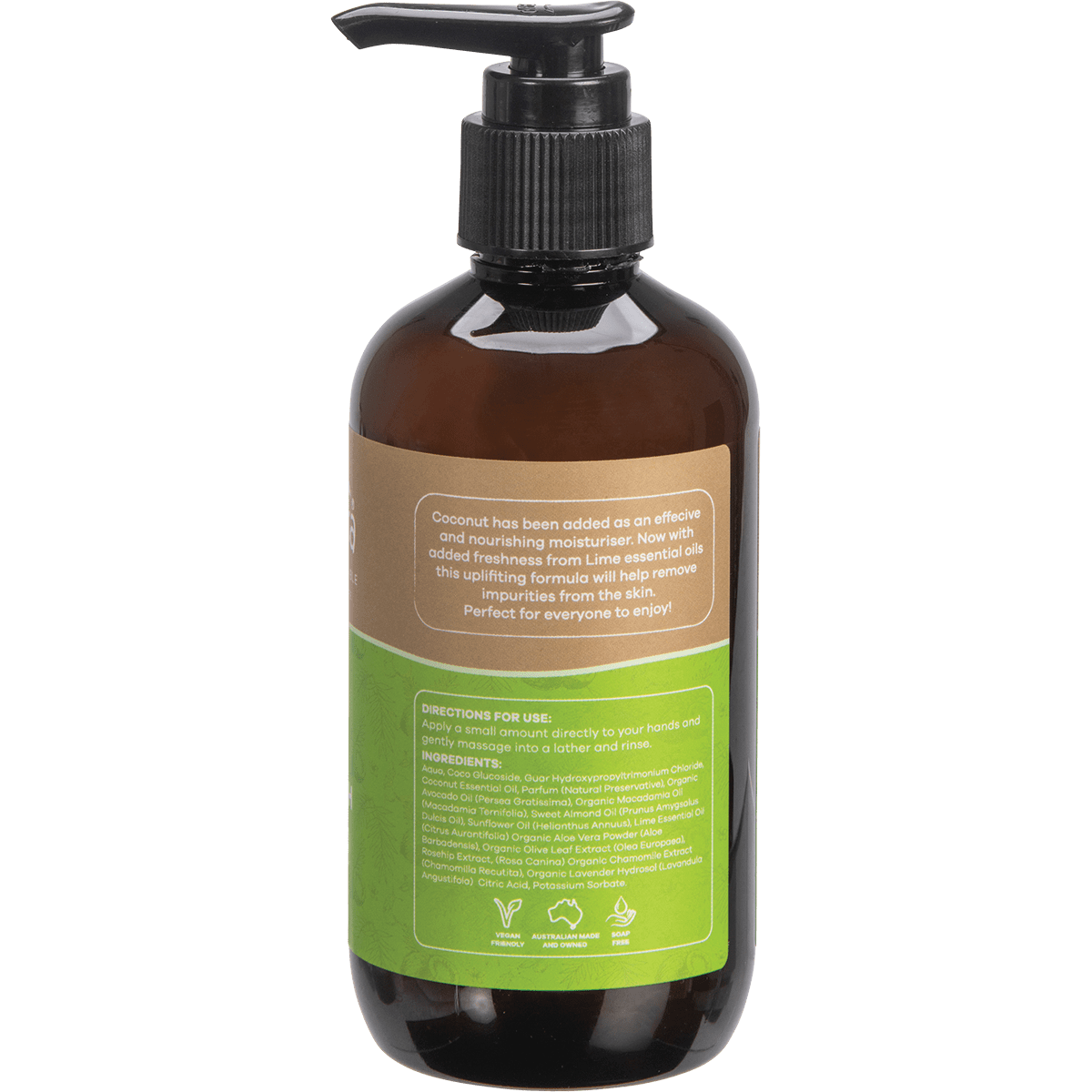 Biologika Hand Wash Coconut & Lime 250ml right side view