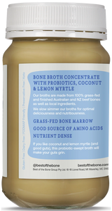 Best Of The Bone Bone Broth Concentrate Probiotic Coconut & Lemon Myrtle 390g