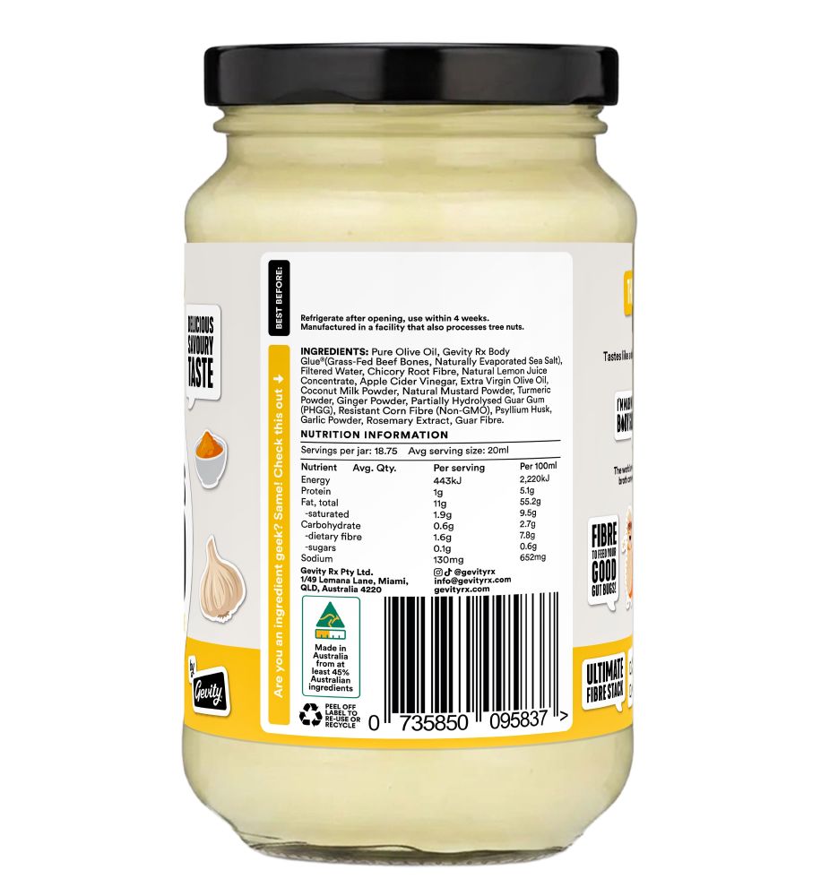 Gevity Rx Bone Broth Total Tummy Mayo 375ml product packaging view 3